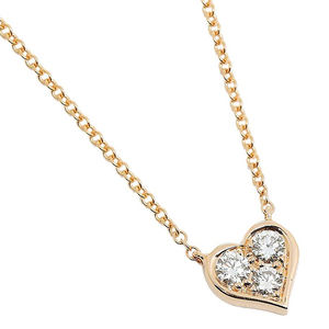 Tiffany & Co. Sentimental Heart Diamond Pendant Necklace Rose Gold